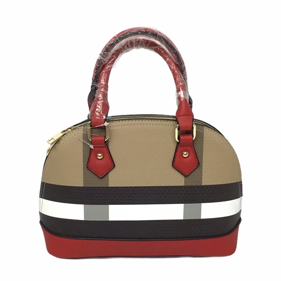 Handbags - Plaid Satchel Handbag